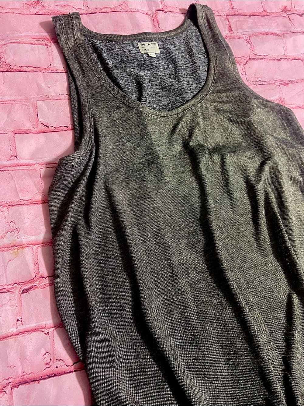 XL Large womens RVCA Women's Charcoal Gray Scoop Neck cover up Tank